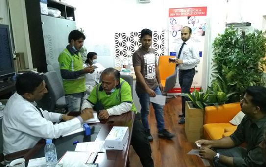 Thumbay Medical & Dental Specialty Centre Sharjah Organized Health Checkup & Dental Screening Camp At Al Mazen Furniture Co. Ltd, Sharjah