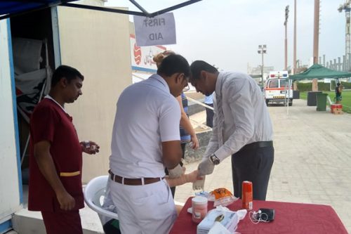 Thumbay Medical & Dental Specialty Centre Sharjah conducts Health Awareness & First Aid Camp at Wanderers Sports Club Sharjah