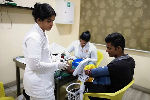 Thumbay Hospital Day Care, University City Road Muweilah-Sharjah Conducts Free Health Camp at NADEC (National Agricultural Development Company) Staff Accommodation in Sharjah