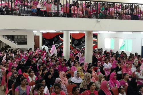 Thumbay Hospital Day Care, University City Road Muweilah-Sharjah Conducts Breast Cancer Awareness Session for the teachers and for the parents at India International School Sharjah
