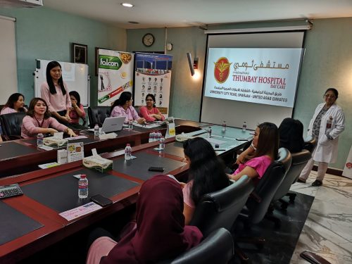 Thumbay Hospital Day Care, University City Road Muwailah-Sharjah Organized Breast Cancer Awareness Event in Falcon Pack Sharjah