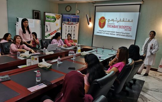 Thumbay Hospital Day Care, University City Road Muwailah-Sharjah Organized Breast Cancer Awareness Event in Falcon Pack Sharjah