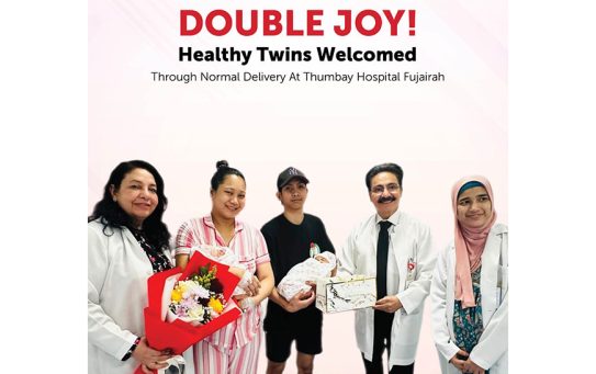 Thumbay Hospital Fujairah Welcomes Healthy Twins through Normal Delivery