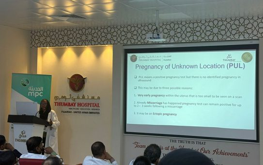 Thumbay Hospital Fujairah Organized a CME on “Bleeding in Pregnancy”