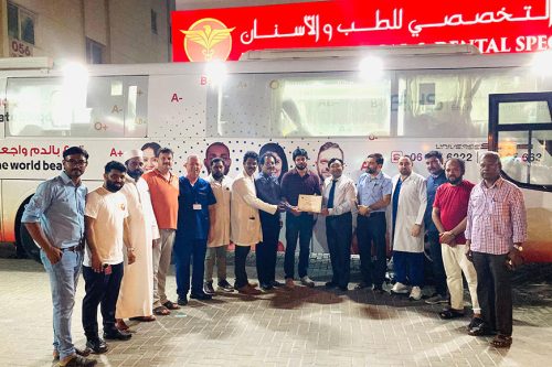 Thumbay Medical and Dental Speciality Centre Sharjah Celebrates 12 Years of Excellence with a Successful Blood Donation Drive